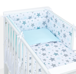 Slika Obroba za posteljo 140x70 BLUE STARS