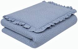 Slika 2- delna posteljnina Infantilo muslin DOTS BLUE 