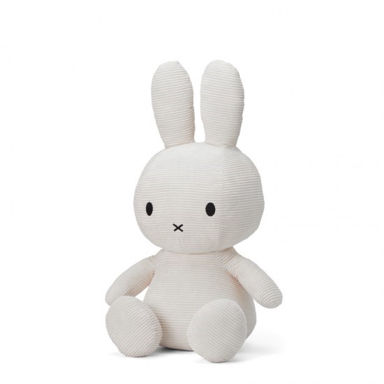 Slika Miffy zajček mehka igrača ECO Corduroy Offwhite - 50 cm