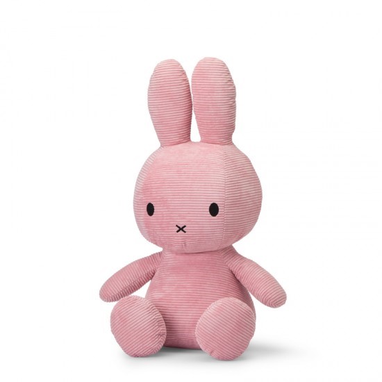 Slika Miffy zajček mehka igrača ECO Corduroy Pink - 70 cm