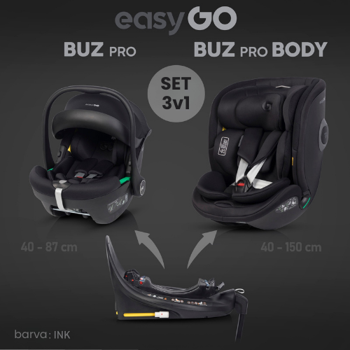 Slika 3v1 Komplet BUZ PRO z VRTLJIVO bazo INK - NOVO!